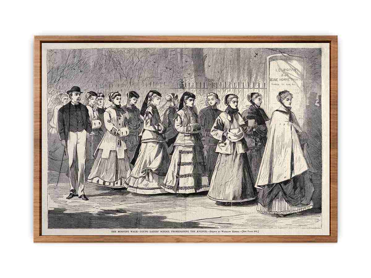 The Morning Walk - Young Ladies' School Promenading the Avenue