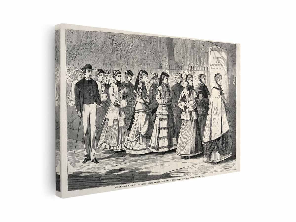 The Morning Walk - Young Ladies' School Promenading the Avenue
