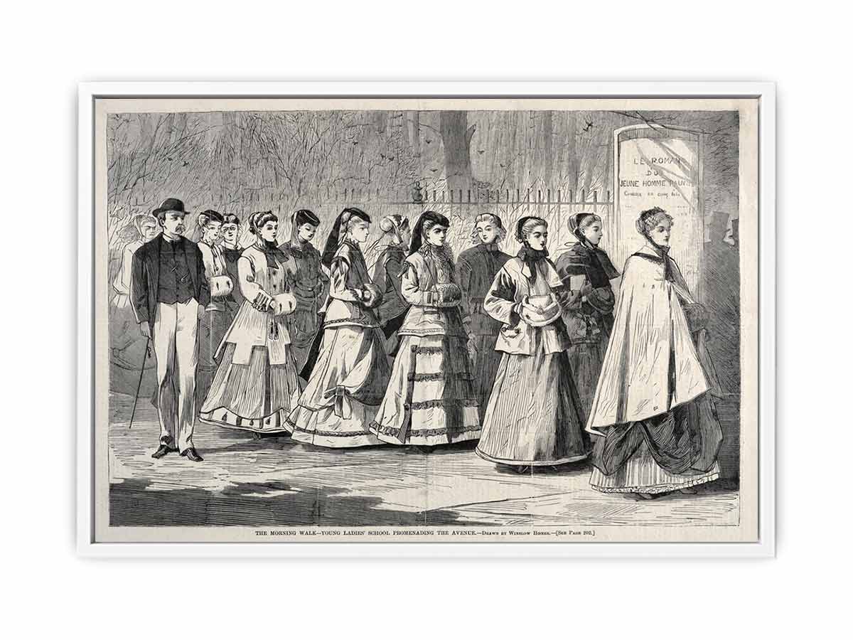 The Morning Walk - Young Ladies' School Promenading the Avenue