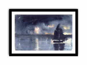 Sailboat and Fourth of July Fireworks