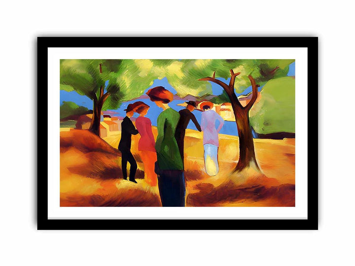 Women in green jacket  by August Macke