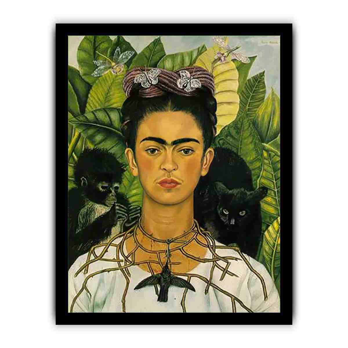 Self Portrait with Necklace of Thorns - Frida Kahlo