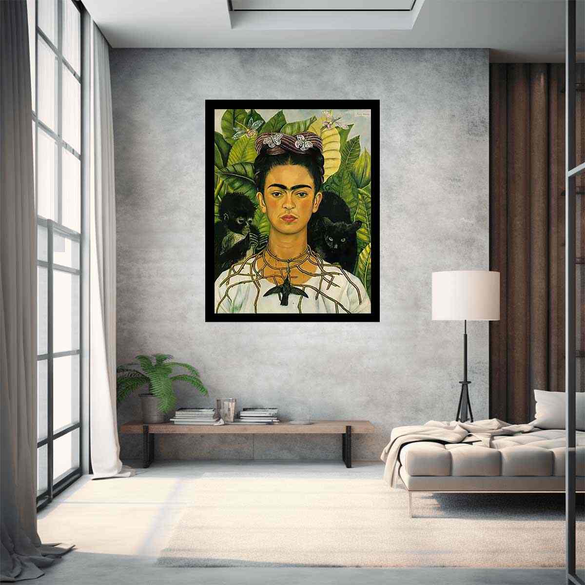 Self Portrait with Necklace of Thorns - Frida Kahlo