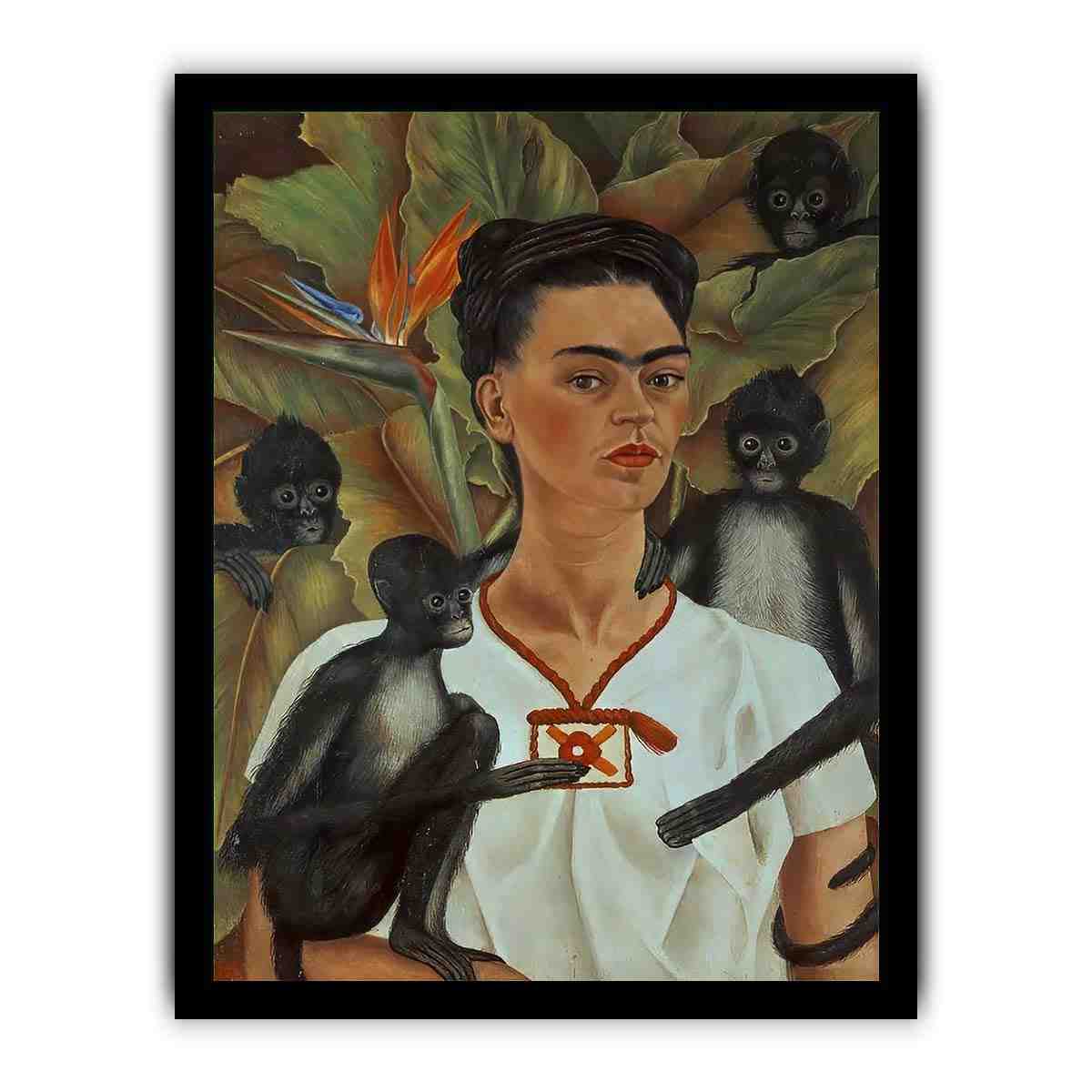 Self-Portrait monkeys - Frida Kahlo