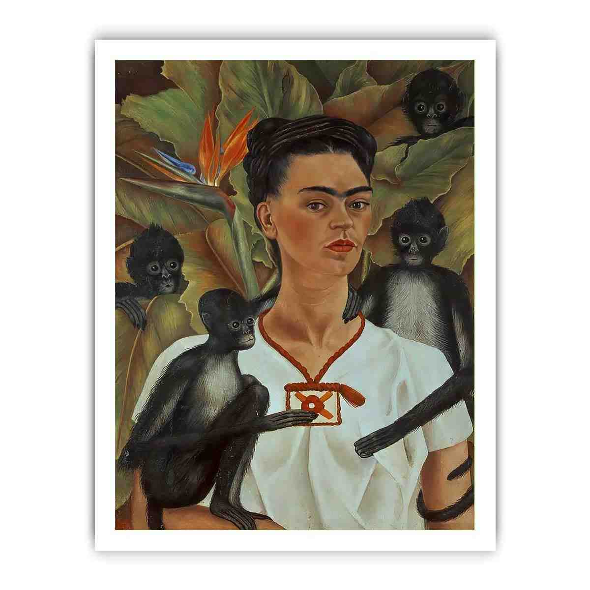 Self-Portrait monkeys - Frida Kahlo