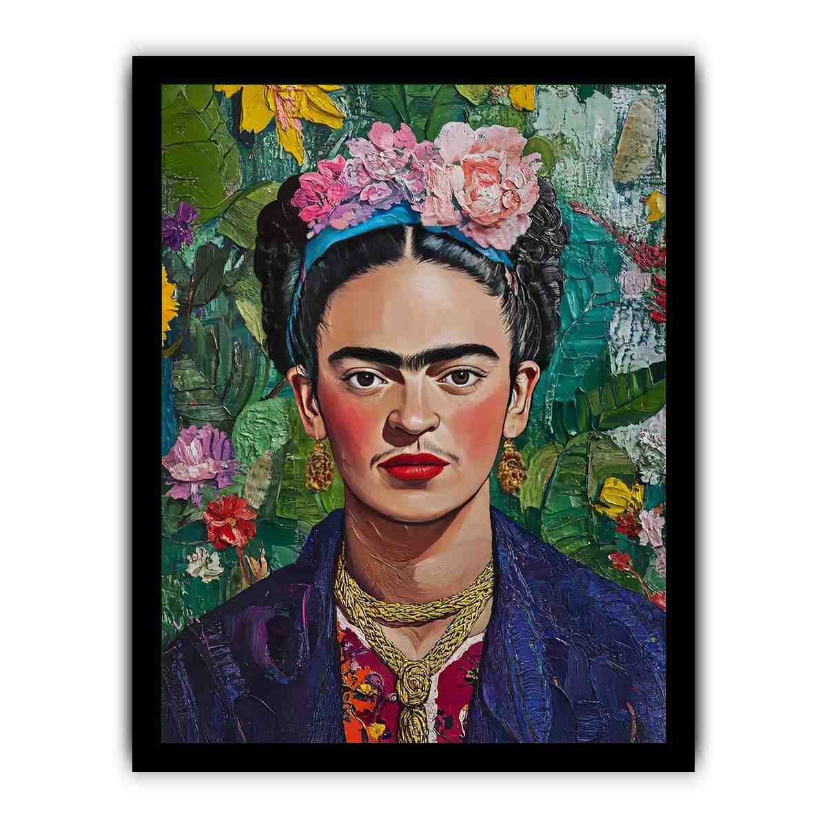 Frida Kahlo Floral Portrait