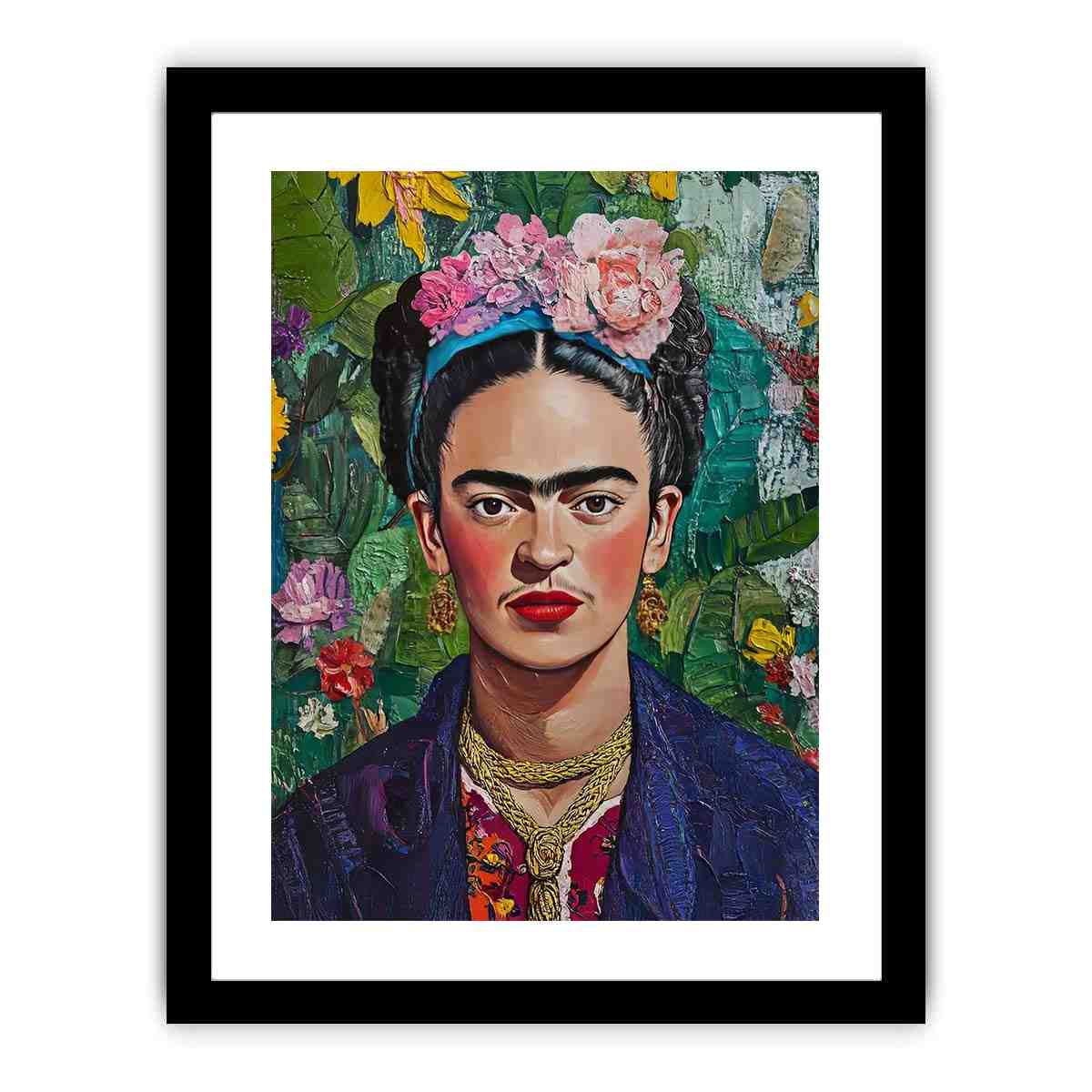 Frida Kahlo Floral Portrait
