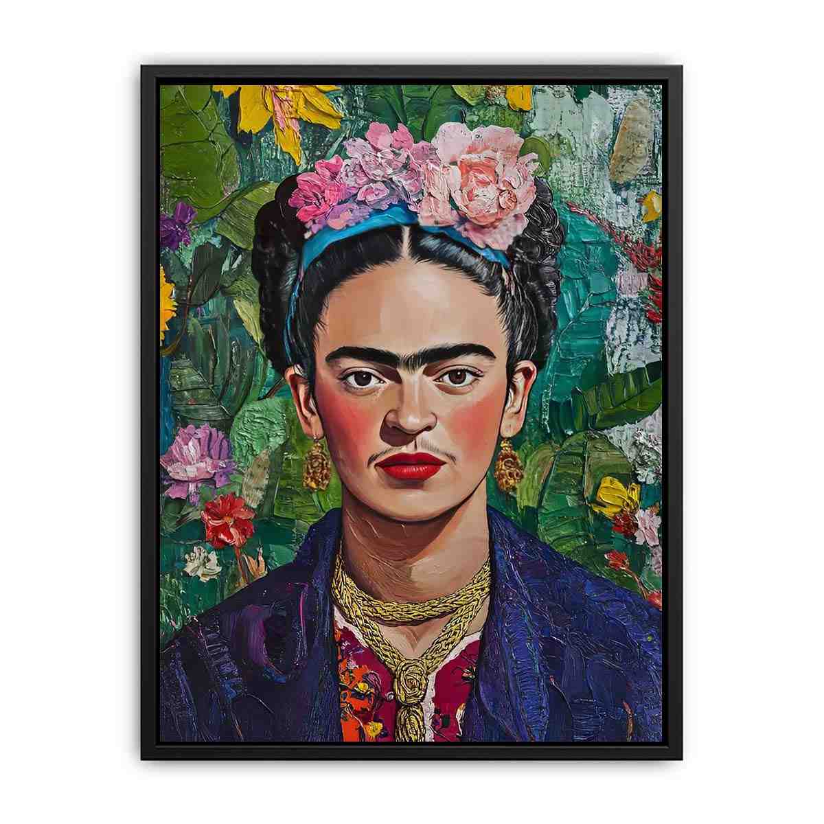 Frida Kahlo Floral Portrait