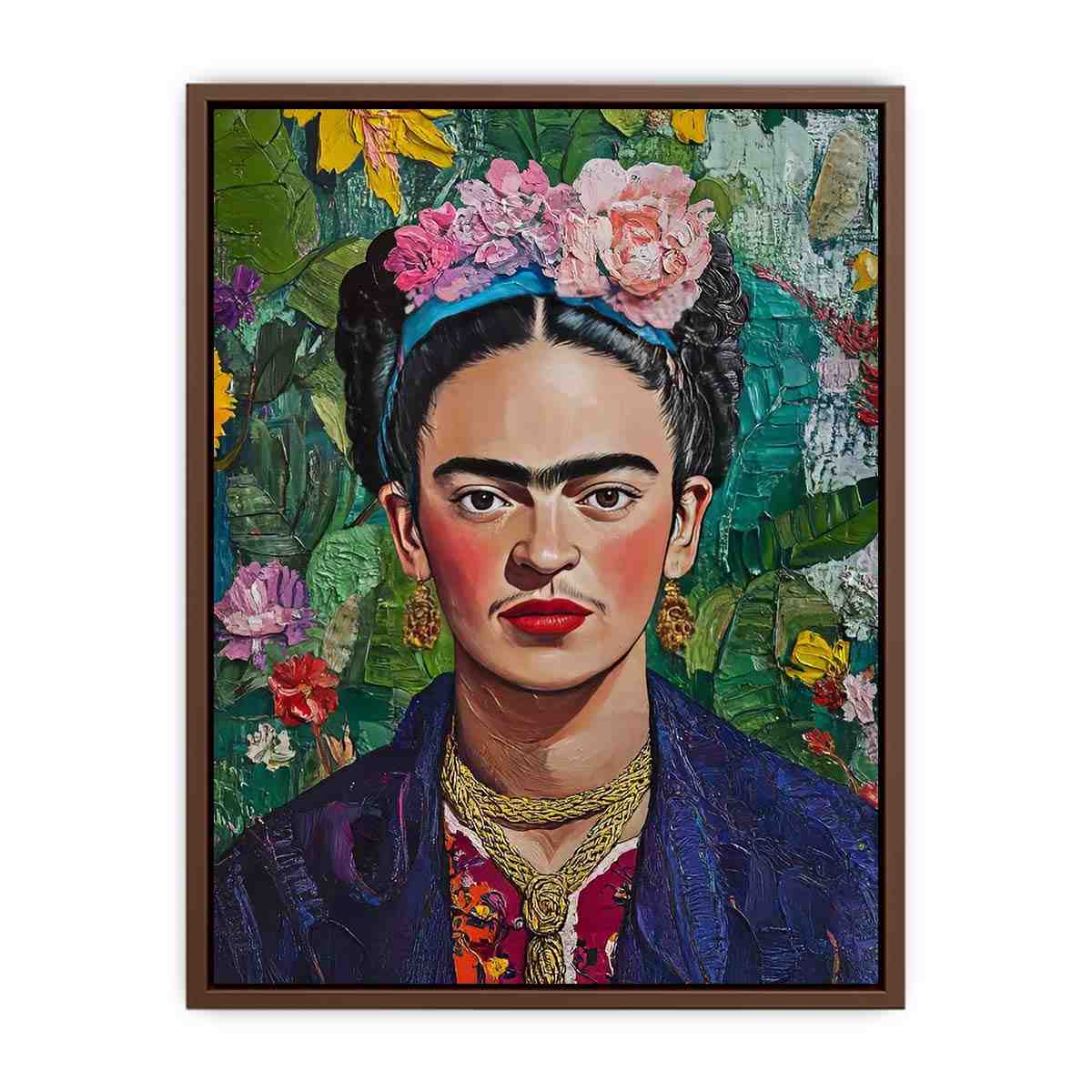 Frida Kahlo Floral Portrait