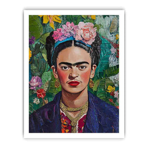 Frida Kahlo Floral Portrait
