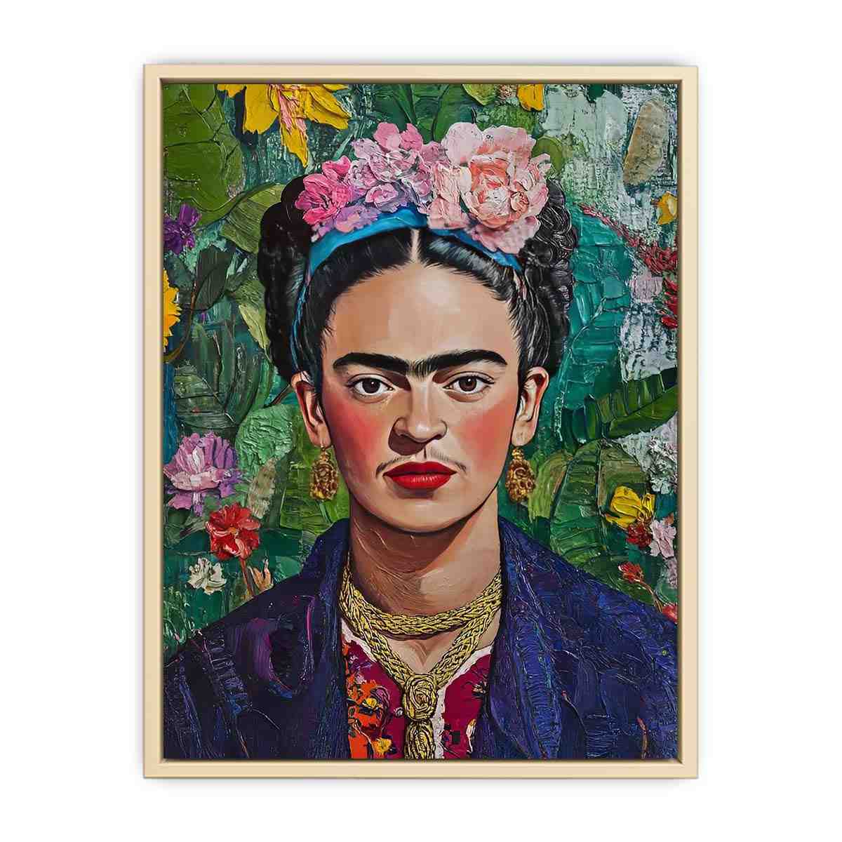 Frida Kahlo Floral Portrait