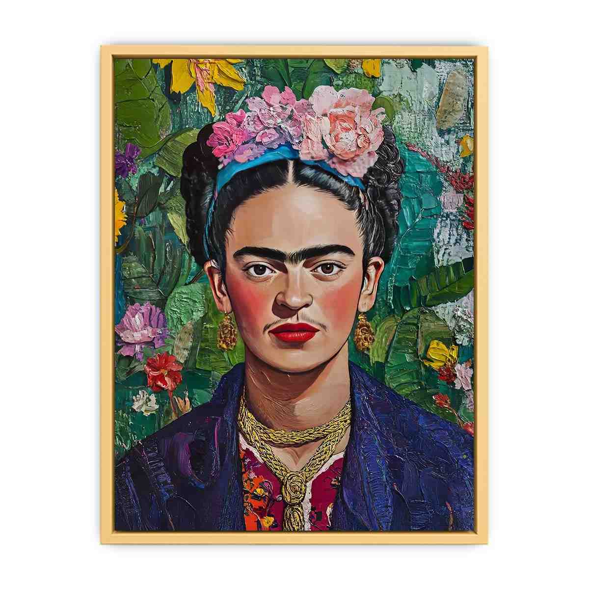 Frida Kahlo Floral Portrait