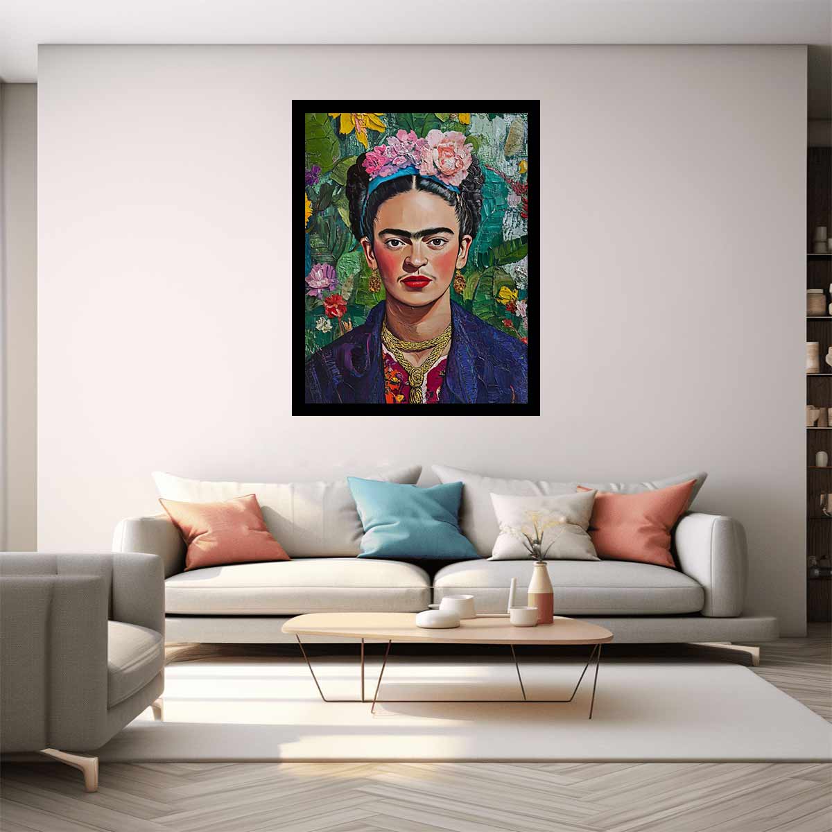 Frida Kahlo Floral Portrait