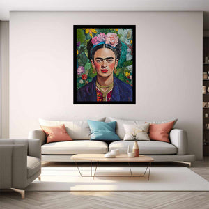 Frida Kahlo Floral Portrait