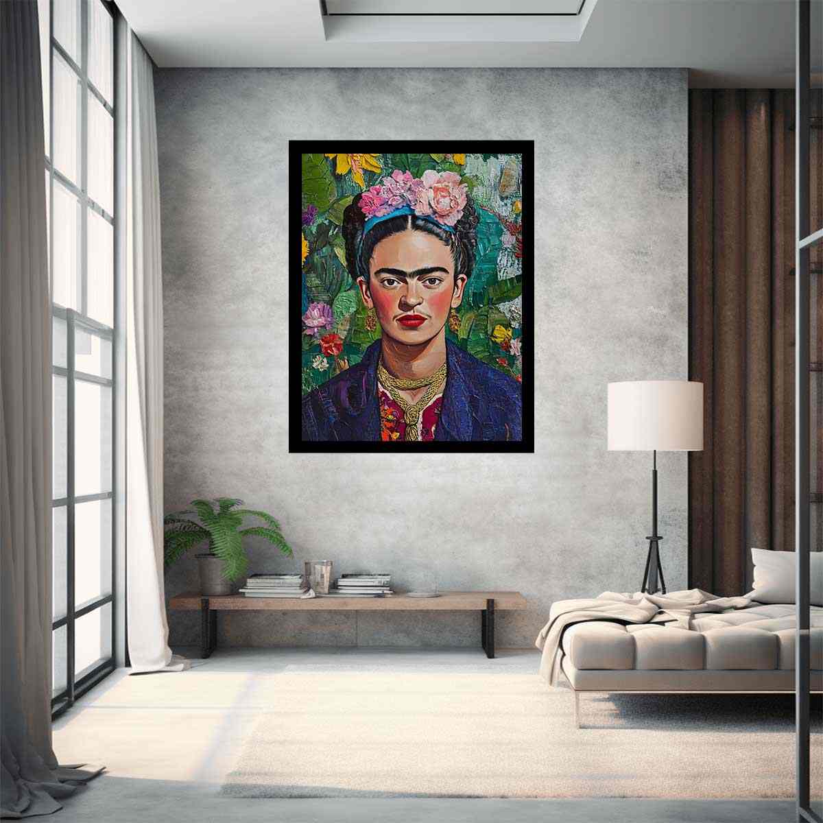 Frida Kahlo Floral Portrait