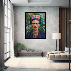 Frida Kahlo Floral Portrait