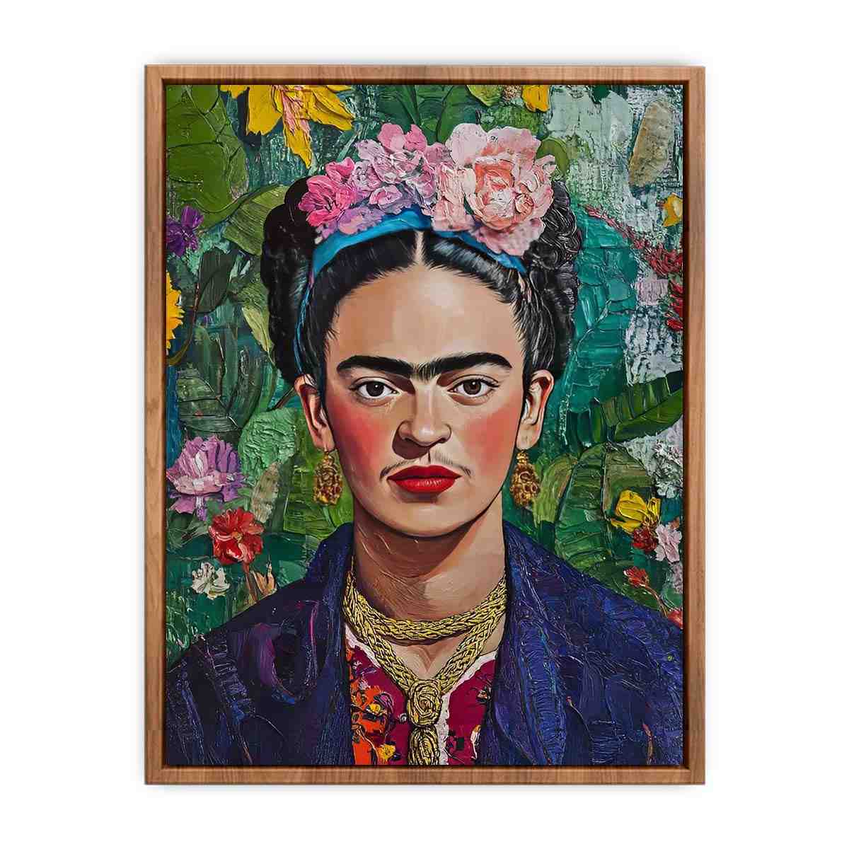 Frida Kahlo Floral Portrait