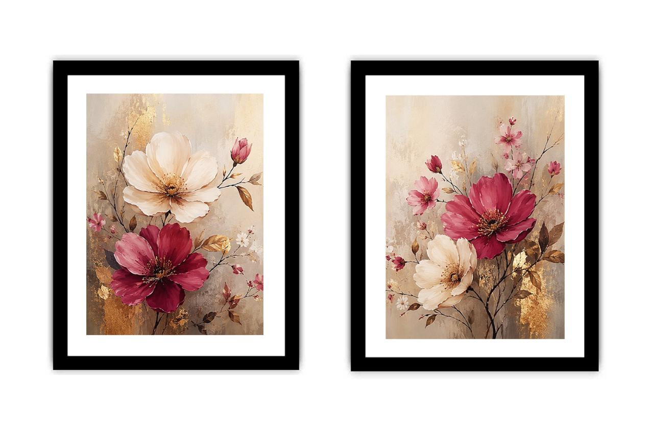 Flower Painting Set of 2