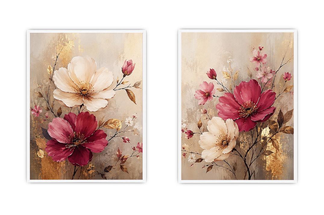 Flower Painting Set of 2