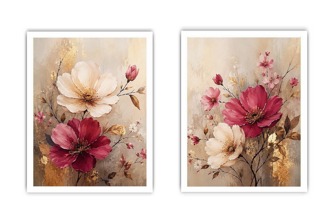 Flower Painting Set of 2