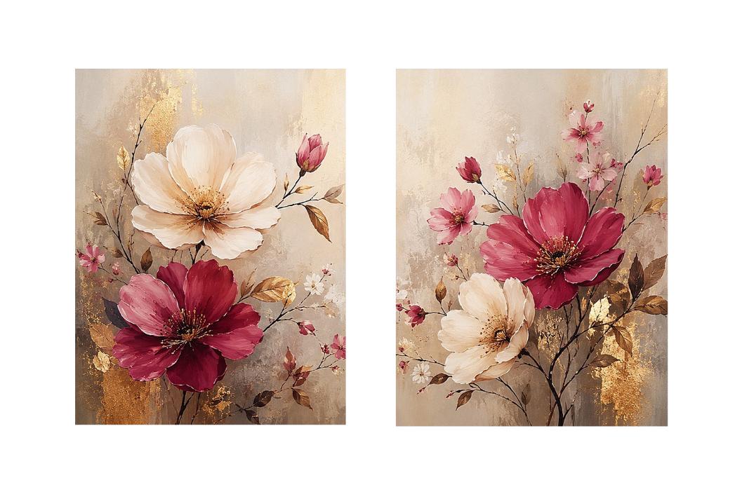 Flower Painting Set of 2