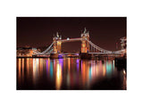 Iconic  londo  tower Bridge Illuminated at Night artwork preview
