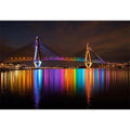 Anzac bridge Syney  illuminated at Night