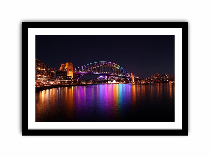 Sydney Harbour Bridge illuminated at Night