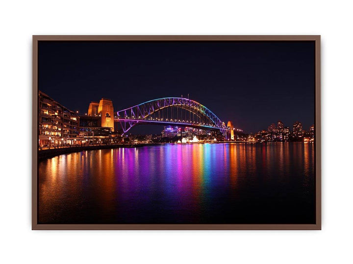 Sydney Harbour Bridge illuminated at Night