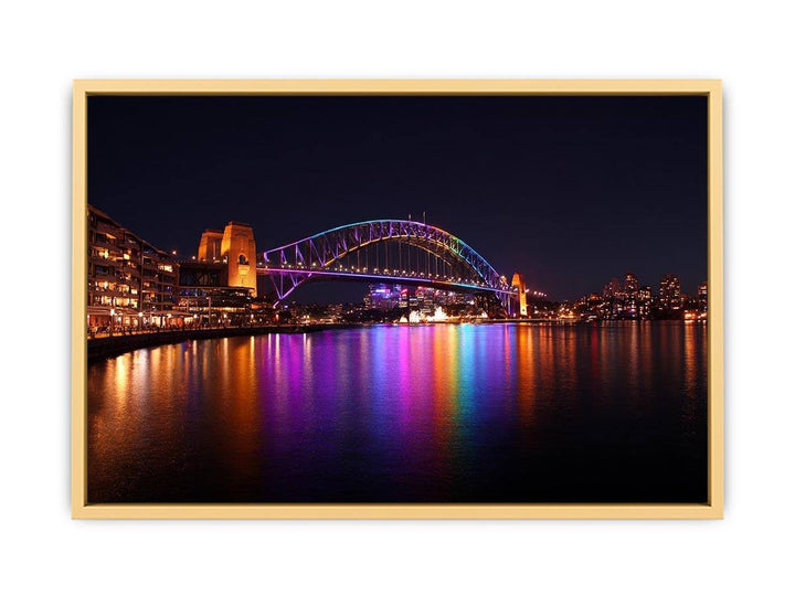 Sydney Harbour Bridge illuminated at Night