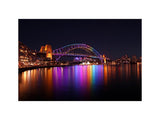Sydney Harbour Bridge illuminated at Night artwork preview