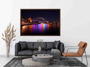 Sydney Harbour Bridge illuminated at Night