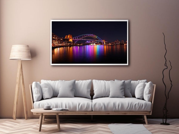 Sydney Harbour Bridge illuminated at Night