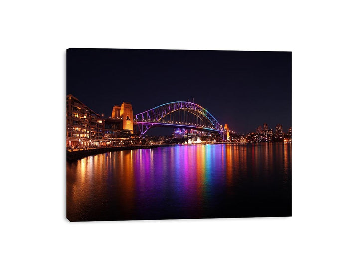 Sydney Harbour Bridge illuminated at Night
