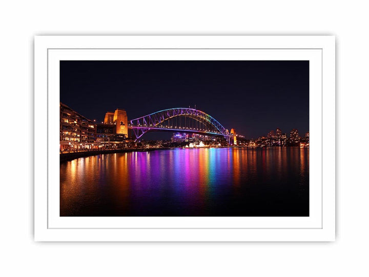 Sydney Harbour Bridge illuminated at Night