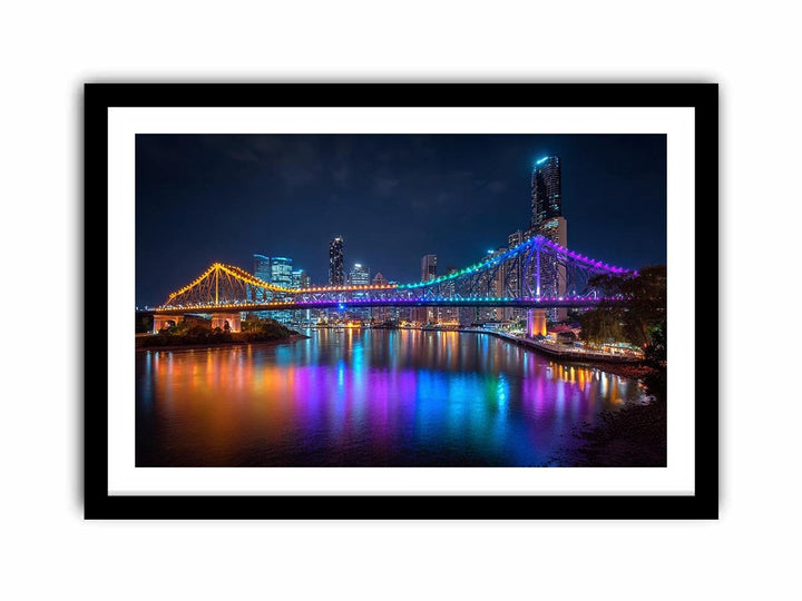 Story Bridge Illuminated at Night