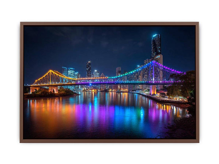 Story Bridge Illuminated at Night