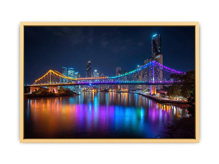 Story Bridge Illuminated at Night