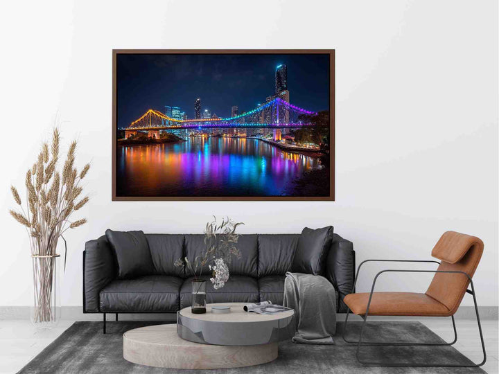 Story Bridge Illuminated at Night
