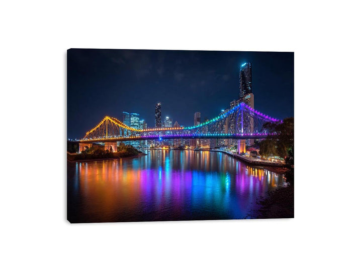 Story Bridge Illuminated at Night