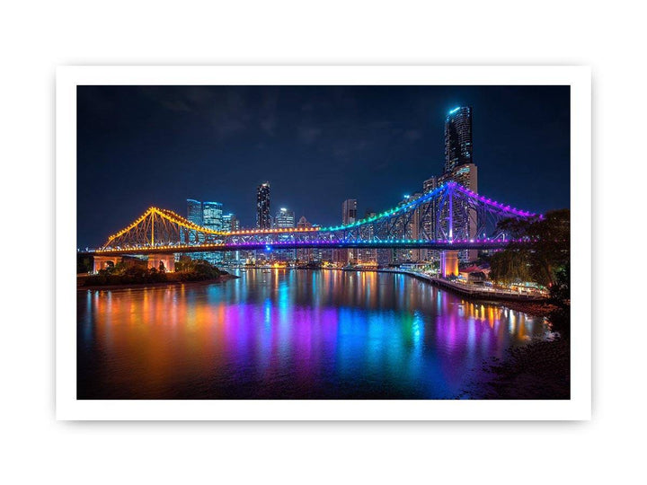 Story Bridge Illuminated at Night