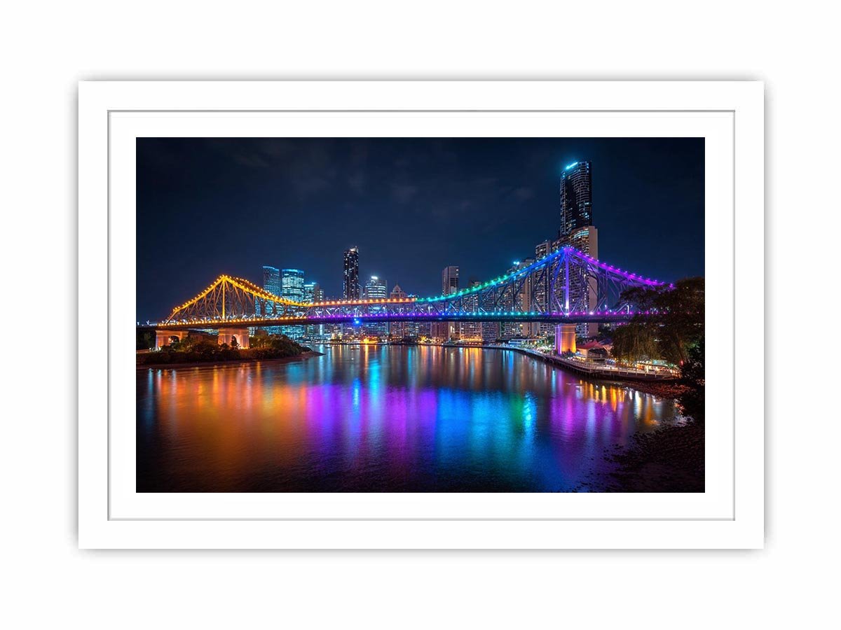 Story Bridge Illuminated at Night