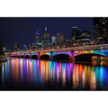 Melbourne Bridge  Illuminated at Night