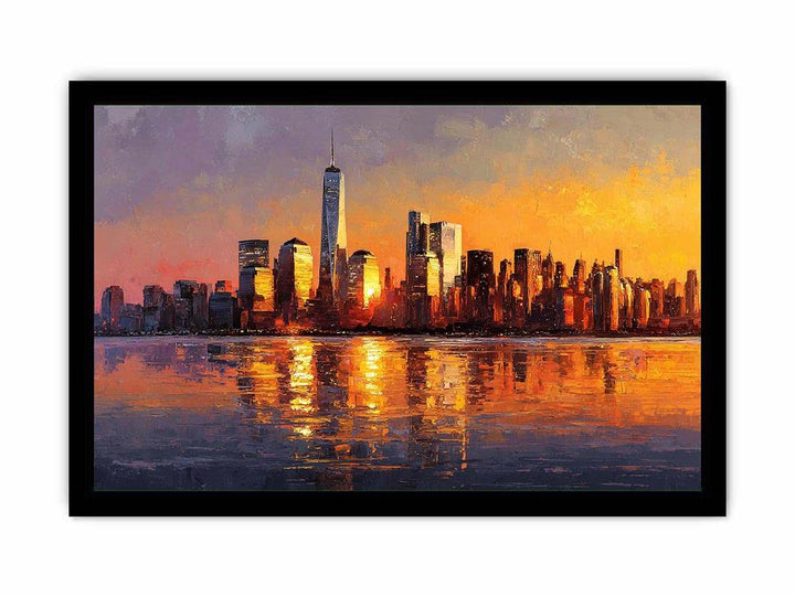 Manhattan Skyline Sunset