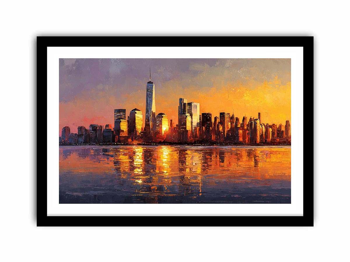 Manhattan Skyline Sunset