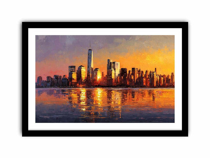 Manhattan Skyline Sunset