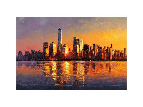 Manhattan Skyline Sunset