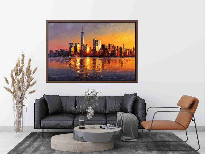 Manhattan Skyline Sunset