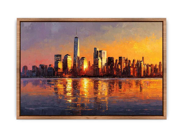 Manhattan Skyline Sunset