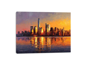 Manhattan Skyline Sunset